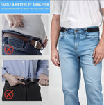 Charger l'image dans la galerie, ( 2 Pcs ) Ceinture élastique unisexe à crochet métallique, réglable, sans boucle, invisible pour hommes et femmes.
