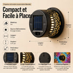 Charger l'image dans la galerie, ✨ Applique murale solaire mandala | Projecteur pour clôture de jardin extérieur 🪐🌌
