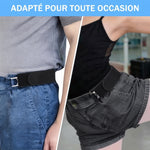 Charger l'image dans la galerie, ( 2 Pcs ) Ceinture élastique unisexe à crochet métallique, réglable, sans boucle, invisible pour hommes et femmes.

