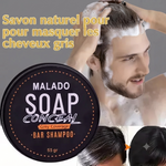 Charger l'image dans la galerie, Shampoing pour cheveux blancs afin de retrouver des cheveux noirs. Ce shampoing pour hommes hydrate en douceur les cheveux noirs et les rend soyeux
