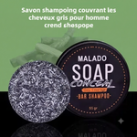 Charger l'image dans la galerie, Shampoing pour cheveux blancs afin de retrouver des cheveux noirs. Ce shampoing pour hommes hydrate en douceur les cheveux noirs et les rend soyeux
