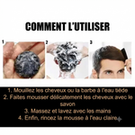 Charger l'image dans la galerie, Shampoing pour cheveux blancs afin de retrouver des cheveux noirs. Ce shampoing pour hommes hydrate en douceur les cheveux noirs et les rend soyeux
