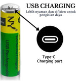 Charger l'image dans la galerie, Type C Rechargeable AA Batteries 800mWh (2 Pack)
