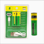 Charger l'image dans la galerie, Type C Rechargeable AA Batteries 800mWh (2 Pack)
