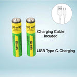 Charger l'image dans la galerie, Type C Rechargeable AA Batteries 800mWh (2 Pack)
